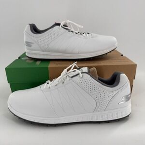 Skechers Go Golf Pivot Mens White Gray Water Repellent Shoes 54545EWW WGY Sz 13